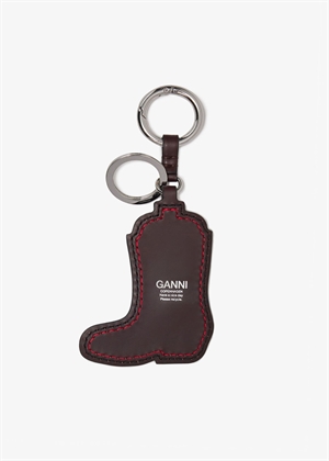 Ganni western boot keyring Black/Dark Burgundy A7317 Ganni 